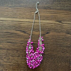 Purple/pink bauble necklace